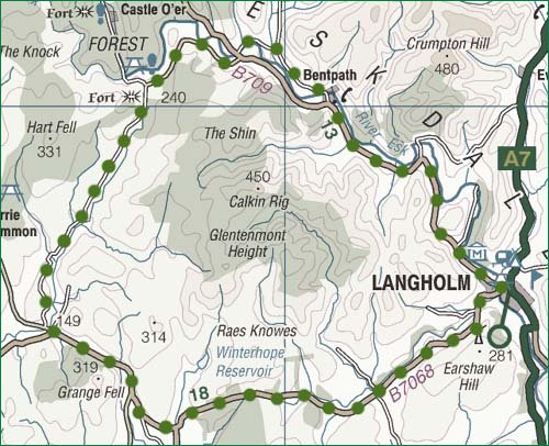 Langholm route map